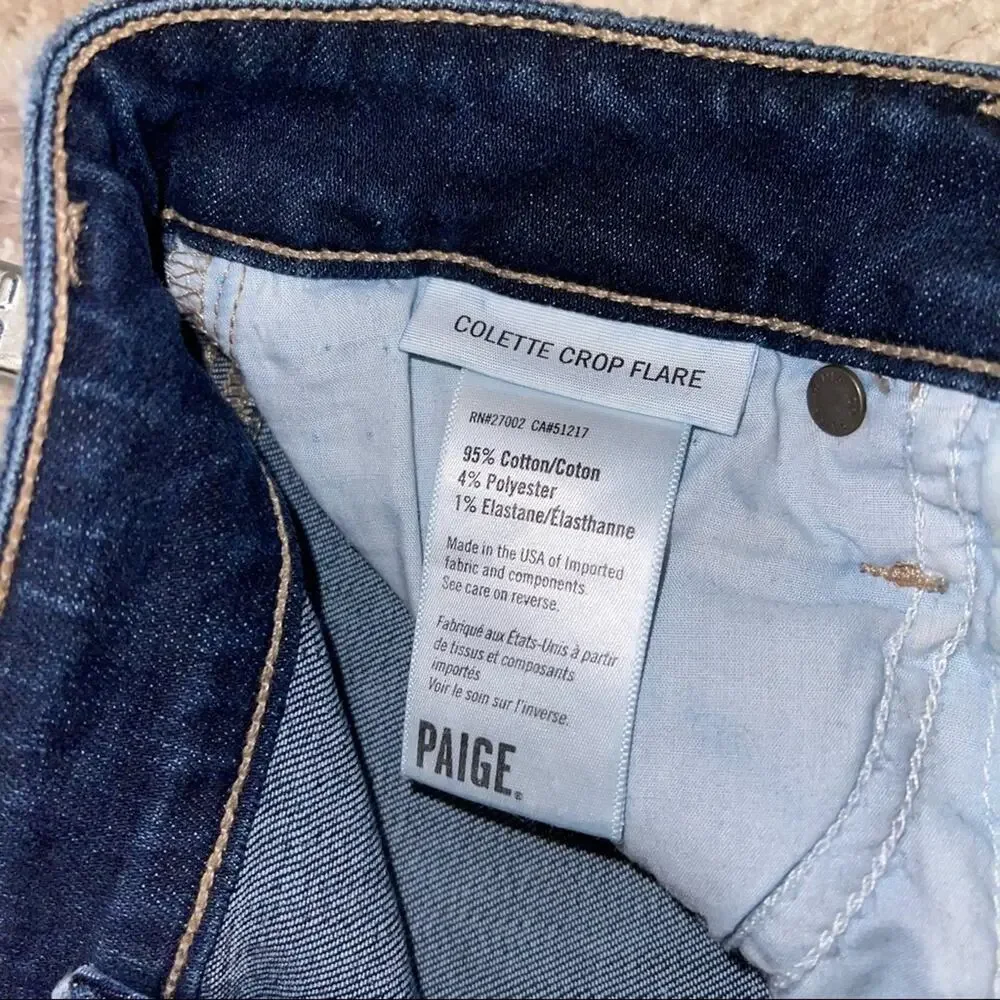 Paige Denim Colette Crop Flare - Palma Heavy Fray Hem
